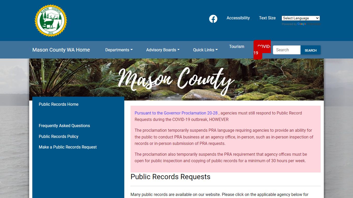 Public Records Requests - Mason County, Washington