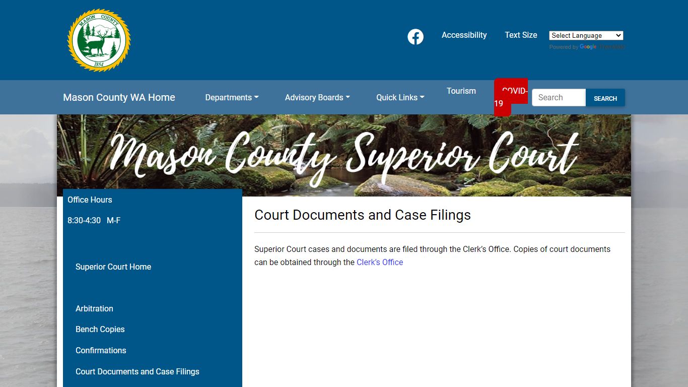 Mason County Superior Court - Mason County, Washington