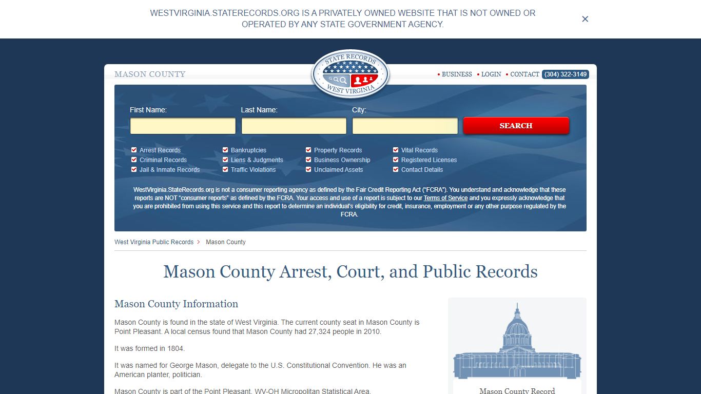 Mason County Arrest, Court, and Public Records